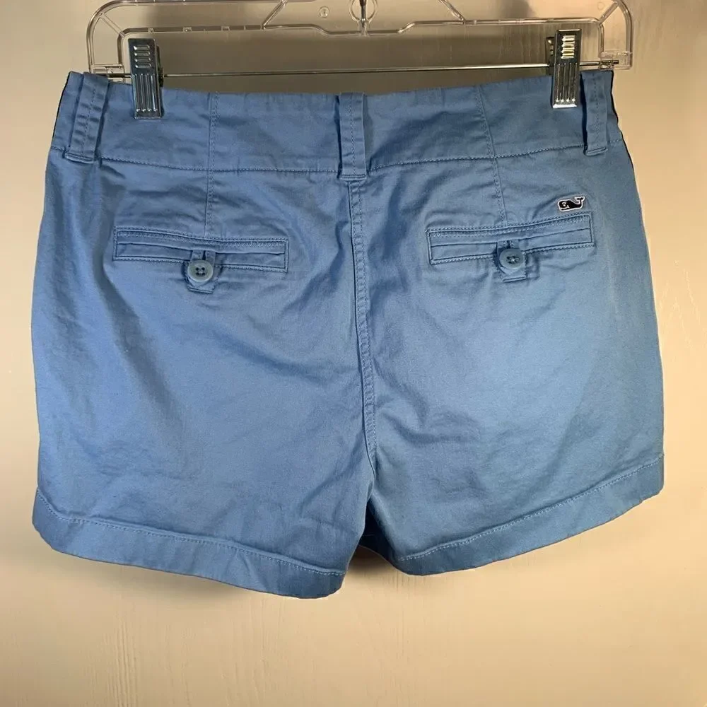 Vineyard Vines EUC blue grosgrain trim 3.5” everyday shorts Size 2